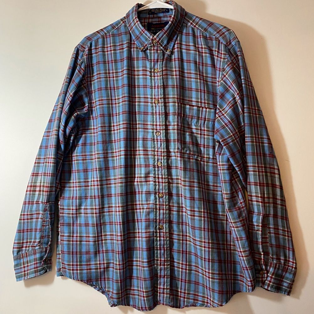 Men’s Arrow Sport Long Sleeve Button Down Shirt Size Large